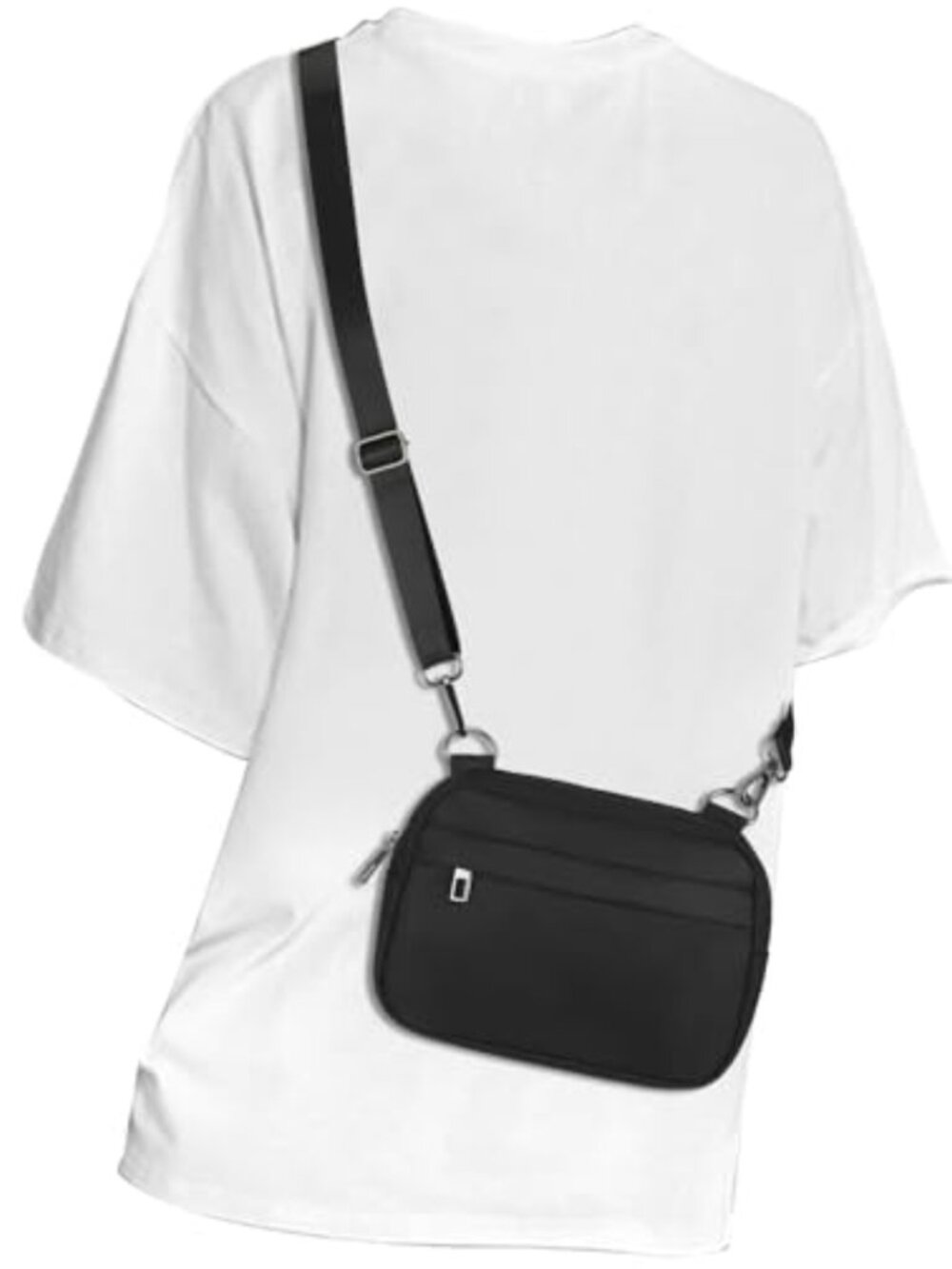 Small Crossbody Sling Bag Water Resistant Nylon with Adjustable Strap